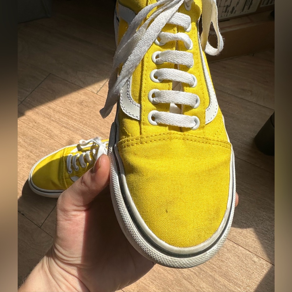 Custom Platform Bright Yellow Vans, Size 8 Women’s - image 4